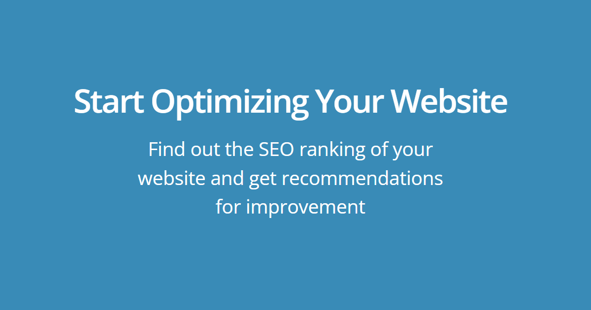 Start Optimizing Your Website - Fee SEO Audit